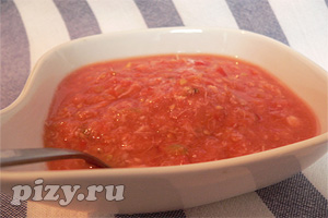 Рецепт томатного соуса из свежих помидор с хреном ("Огонек") для пиццы