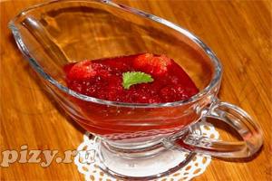 Рецепт бруснично-апельсинового соуса с бренди для пиццы