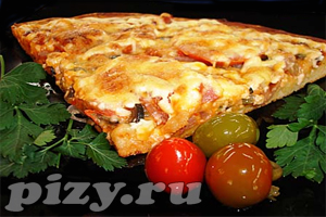 Рецепт аппетитной пиццы на сырном тесте