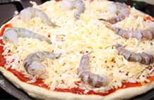 Рецепт пиццы с креветками