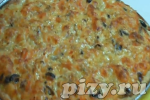 Видео-рецепт Пиццы c сыром и грибами
